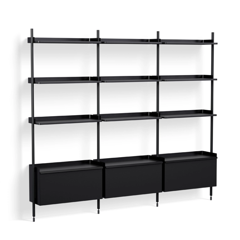 Etagère PIER SYSTEM 133 Noir/ noir HAY