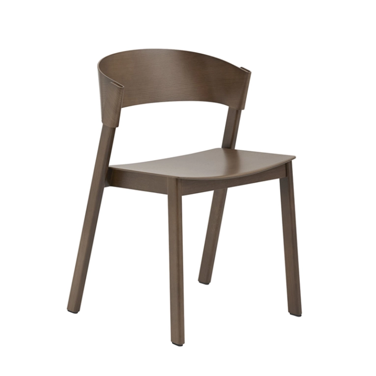 Chaise COVER SIDE CHAIR Brun foncé MUUTO
