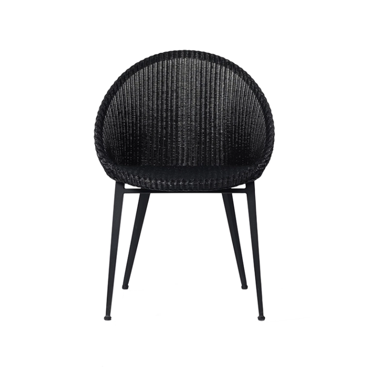 Chaise JACK Base acier Noir VINCENT SHEPPARD