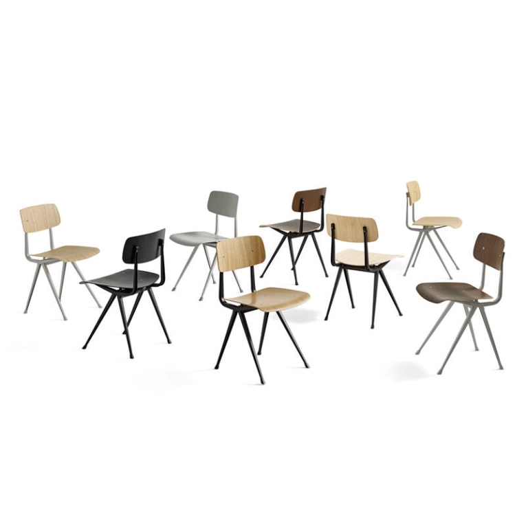 Chaise RESULT Chêne/ noir HAY