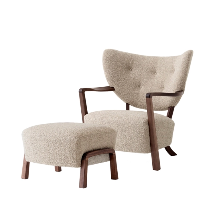 Fauteuil WULFF ATD2 & Pouf ATD3 Karakorum 003 AND TRADITION