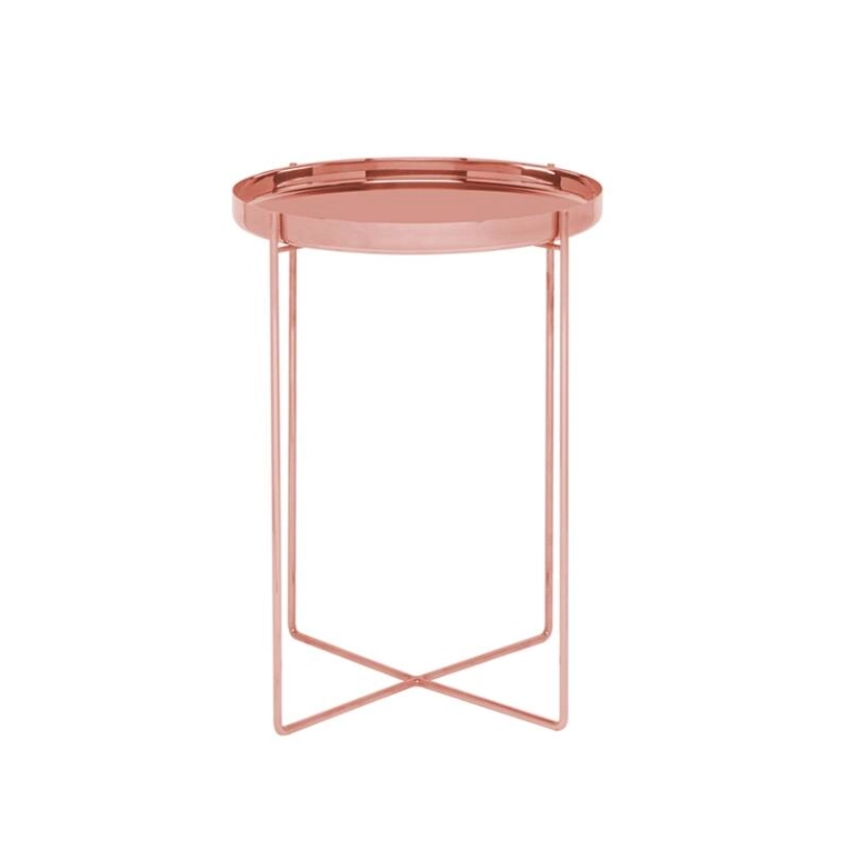 Table d'appoint guéridon CM05 HABIBI Ø 37 x H 47 Cuivre E15