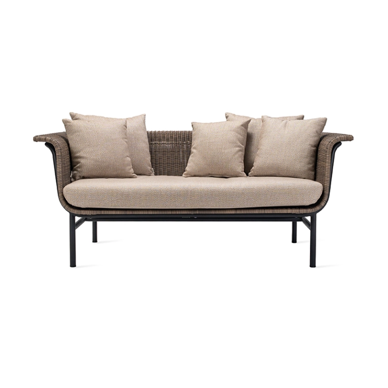 Canapé extérieur Canapé WICKED 2 places Noir/Taupe VINCENT SHEPPARD