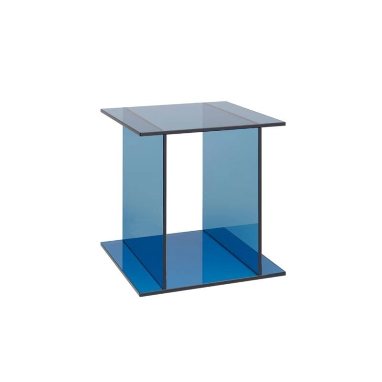 Table d'appoint guéridon CT07 DREI Bleu E15