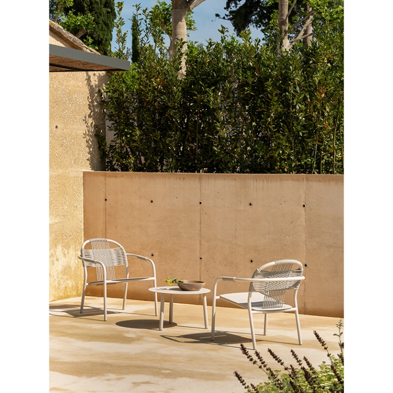 Table basse extérieur Table basse LILO Blanc Dune VINCENT SHEPPARD