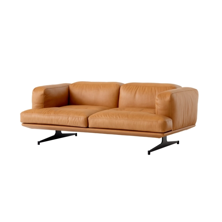 Canapé INLAND AV22 cuir Cuir cognac AND TRADITION