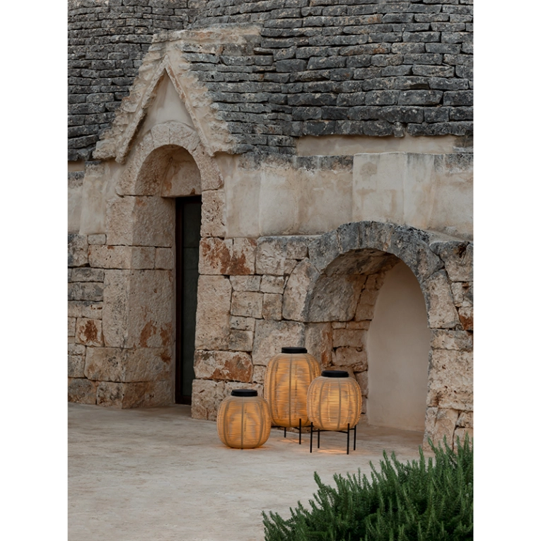 Luminaire extérieur Lanterne TIKA base acier 47x69 Camel VINCENT SHEPPARD