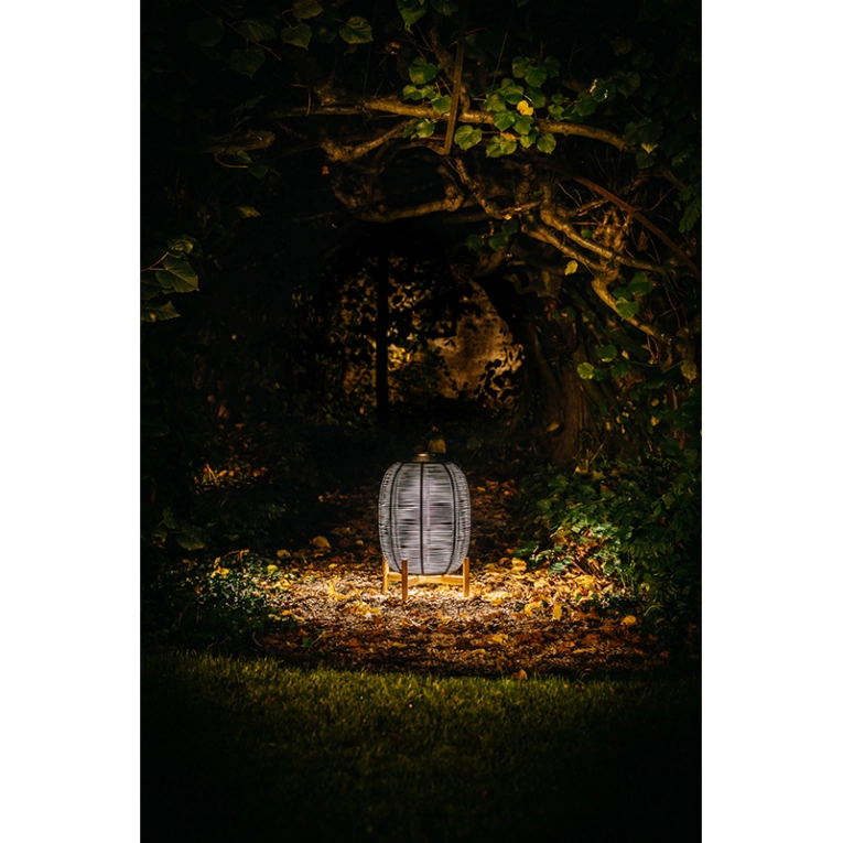 Luminaire extérieur Lanterne TIKA base bois 47x69 Noir VINCENT SHEPPARD