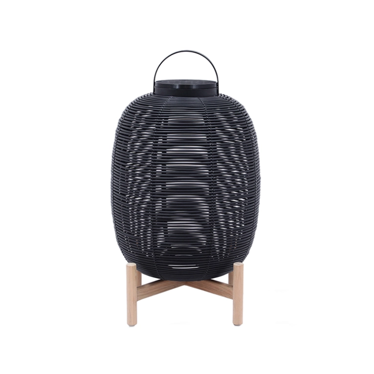 Luminaire extérieur Lanterne TIKA base bois 47x69 Noir VINCENT SHEPPARD