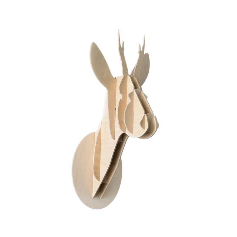 Objet décoratif Trophée ROEDEER Naturel MOUSTACHE