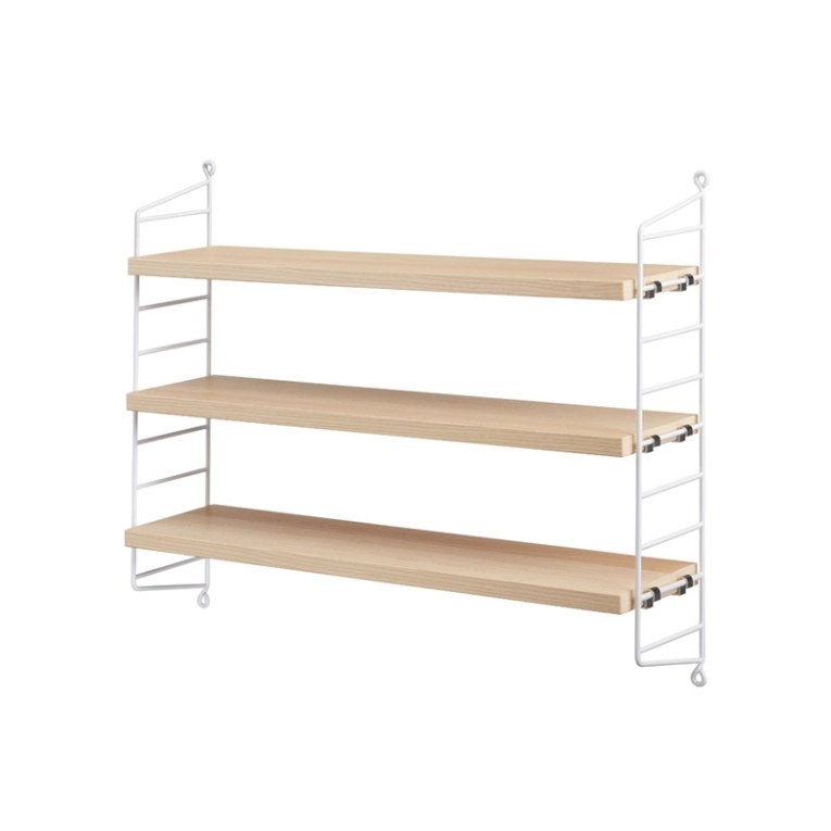 Etagère STRING POCKET Blanc/ frêne STRING FURNITURE