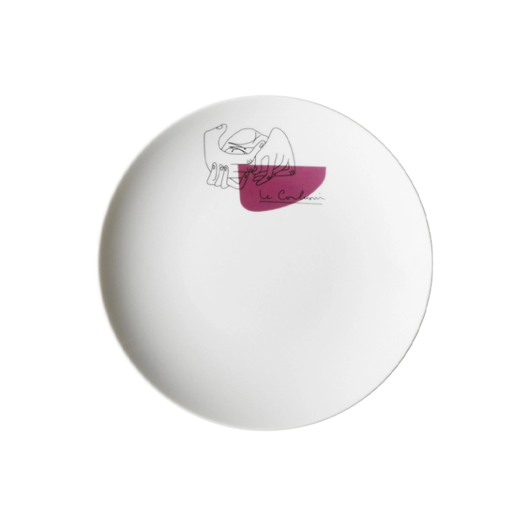 Assiette Set de 2 assiettes plates PRUNIER Ø 27 Blanc CASSINA