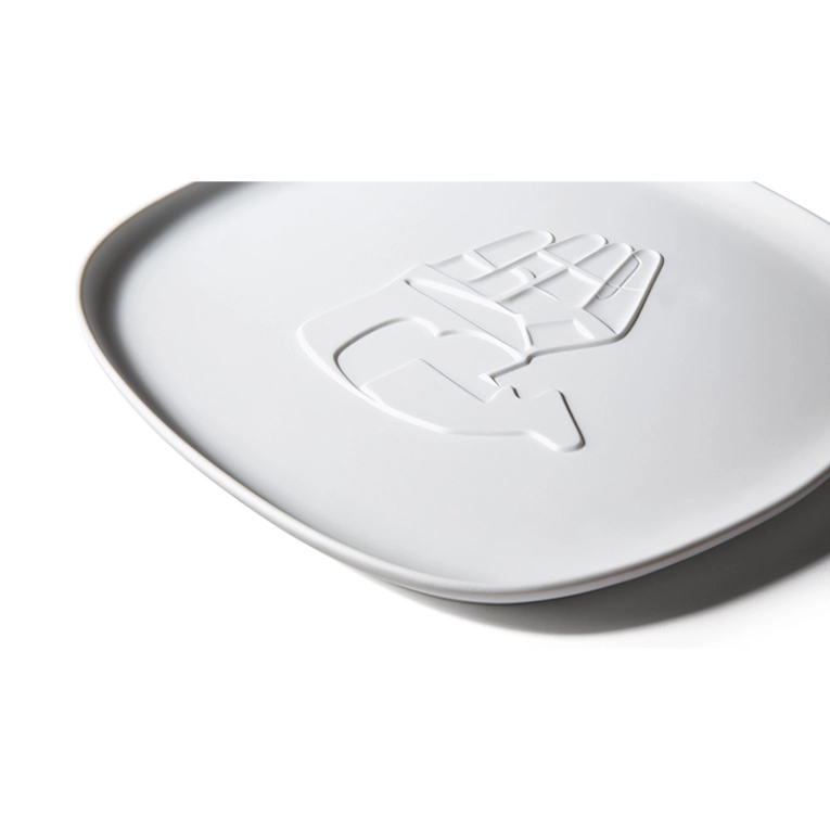 Plateau, plat Plateau CHANDIGARH La Main Ouverte Blanc CASSINA