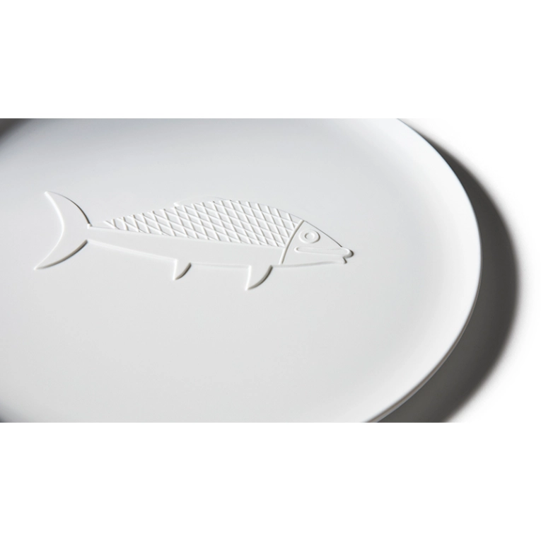 Plateau, plat Plateau CHANDIGARH Poisson Blanc CASSINA