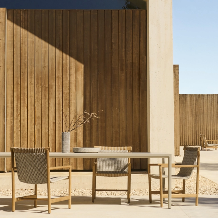 Chaise extérieur Petit fauteuil AMANU Lin TRIBU