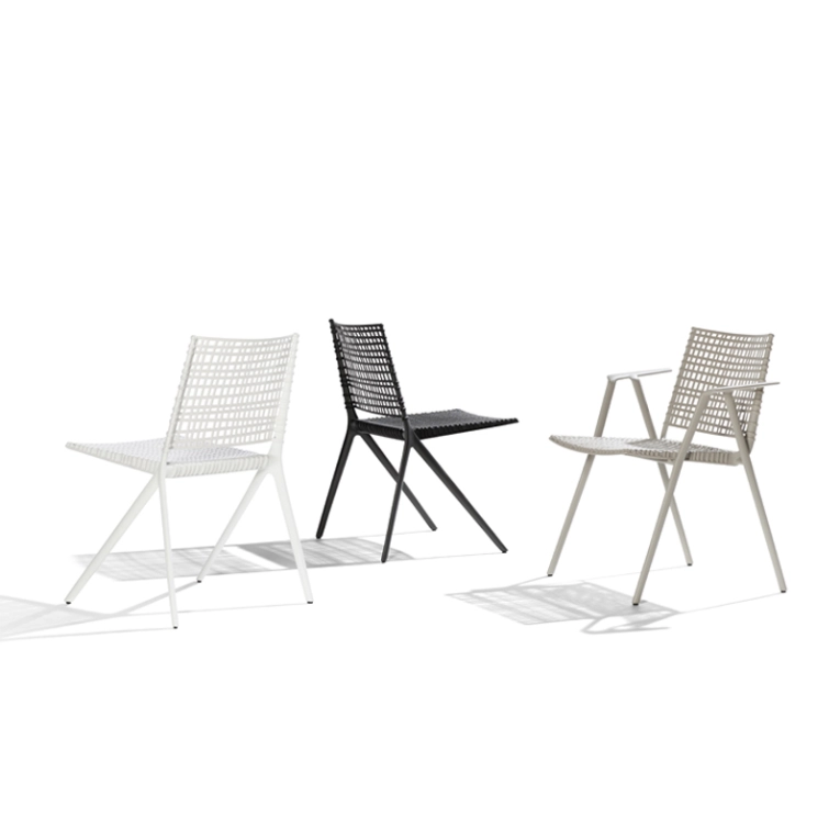 Chaise extérieur Chaise BRANCH avec accoudoirs Blanc TRIBU