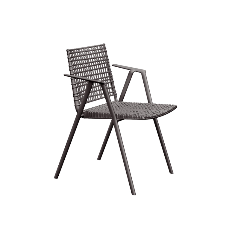 Chaise extérieur Chaise BRANCH avec accoudoirs Wengé TRIBU