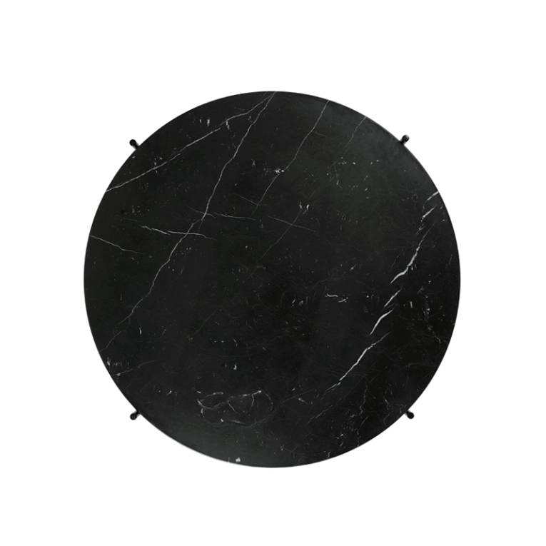 Table basse TS COFFEE Ø 80 Marbre Marquina noir GUBI