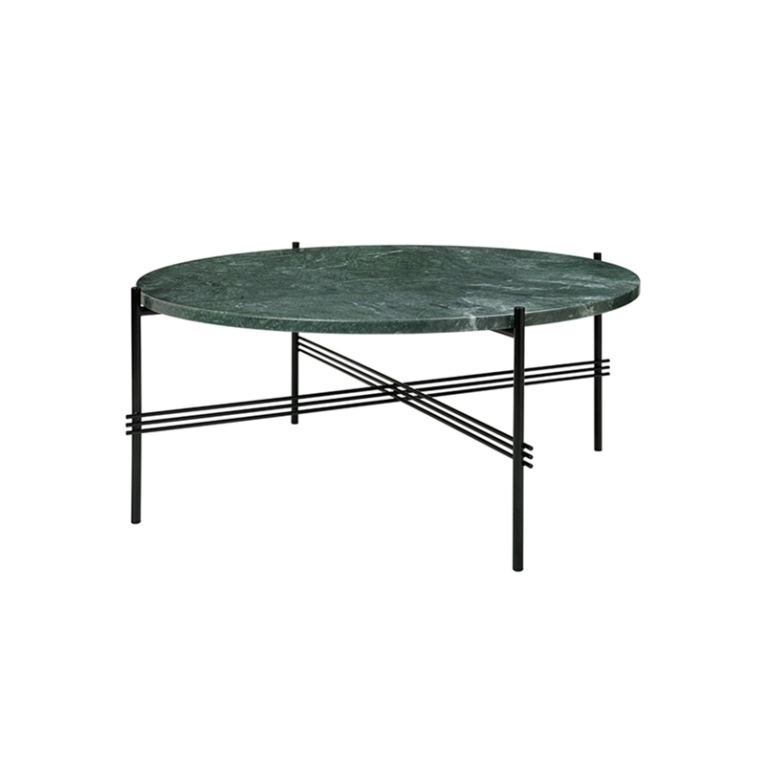 Table basse TS COFFEE Ø 80 Marbre Guatemala vert GUBI