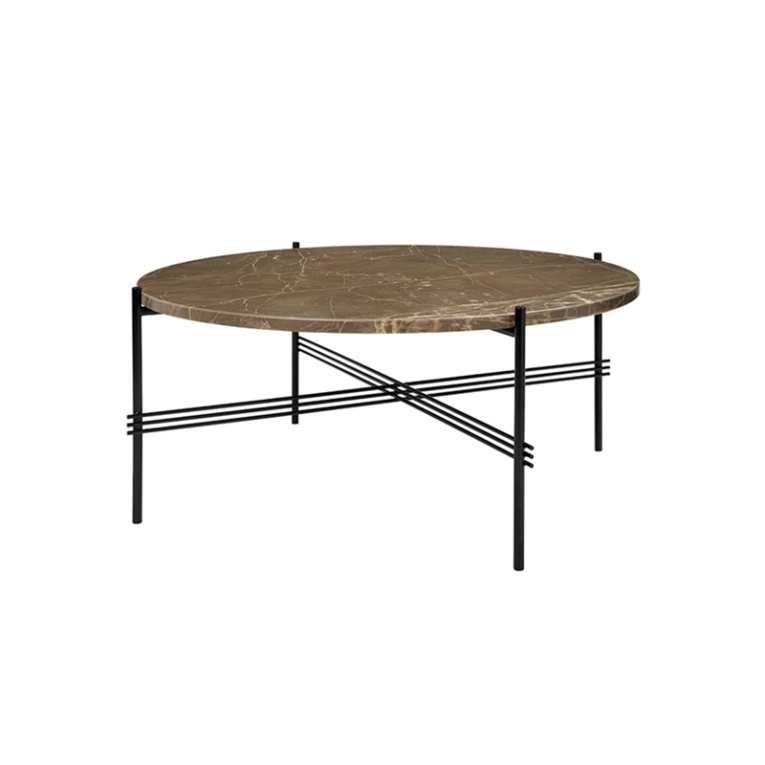 Table basse TS COFFEE Ø 80 Marbre Emperador marron GUBI