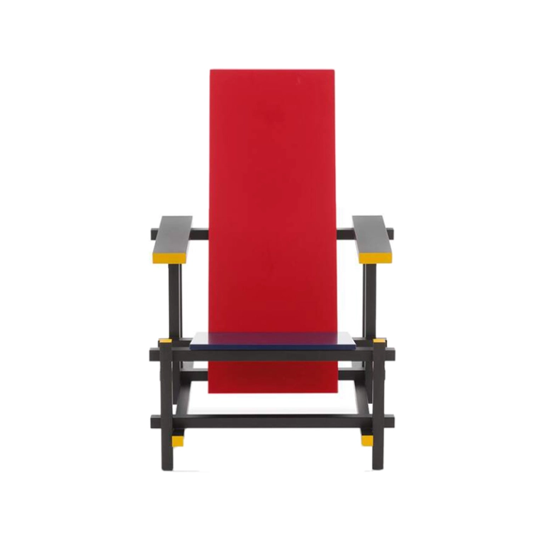 Fauteuil RED AND BLUE Noir / bleu / rouge / jaune CASSINA