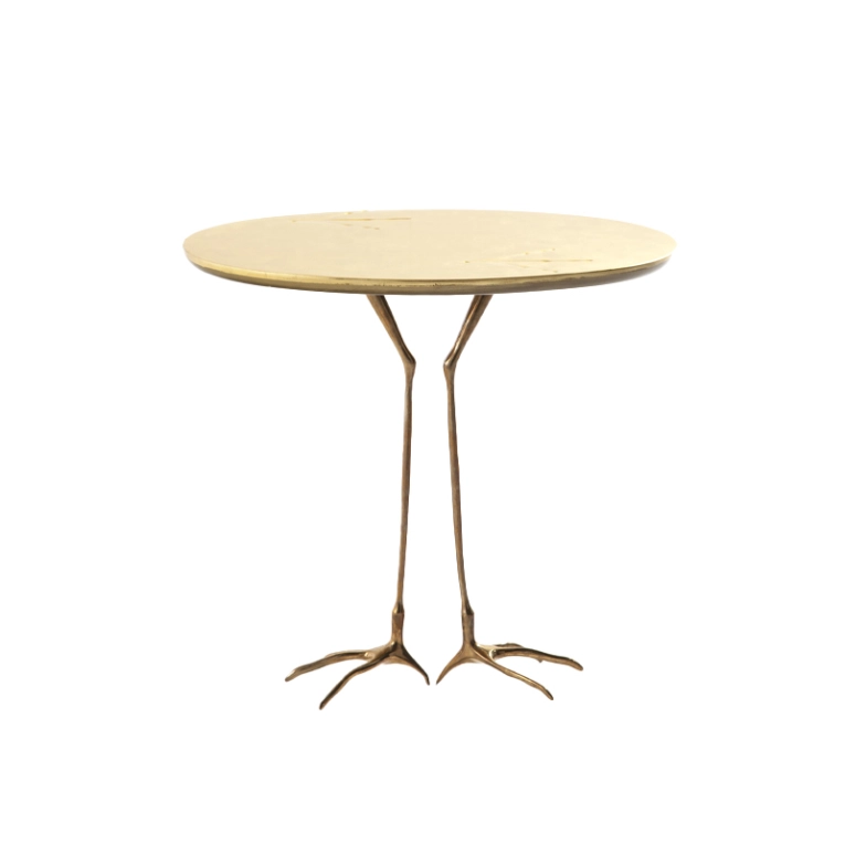Table d'appoint guéridon TRACCIA Or jaune CASSINA
