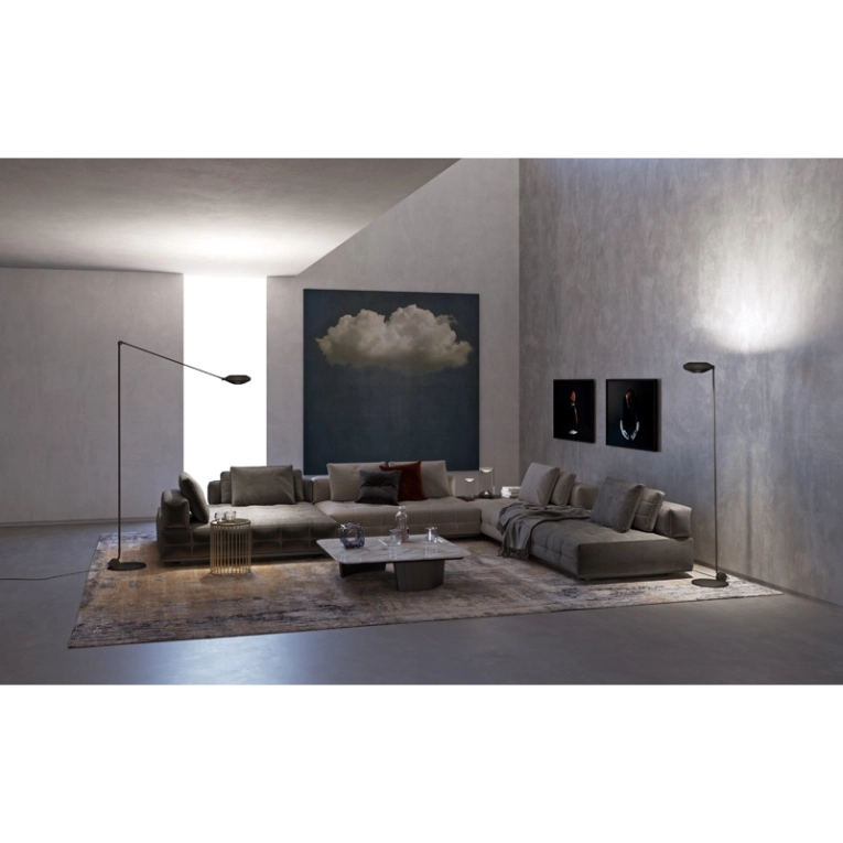 Lampadaire ELLE LED Nickel brossé LUMINA