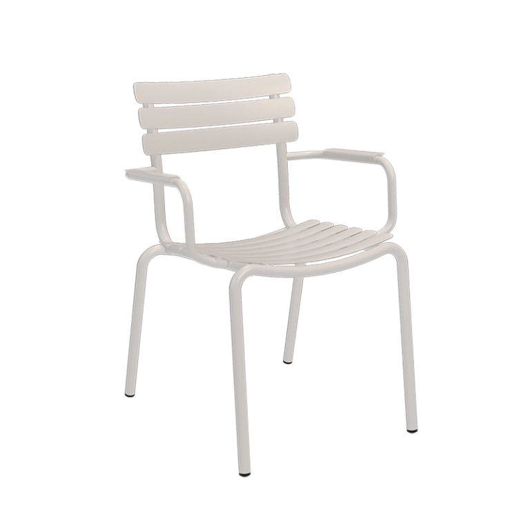 Chaise extérieur Chaise ALUA avec accoudoirs Blanc HOUE