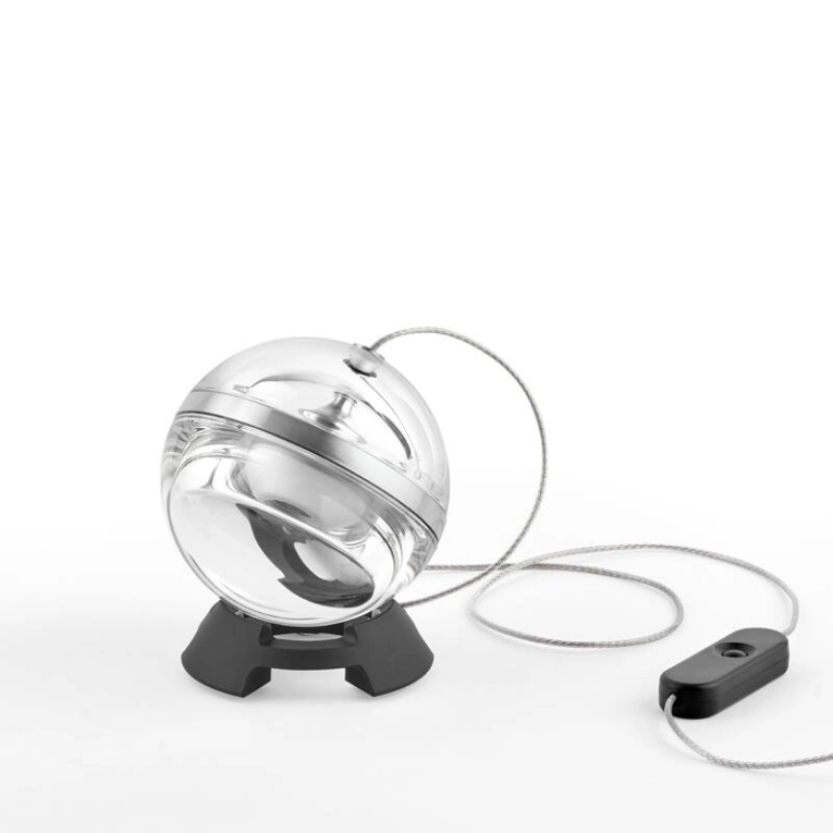 Lampe à poser LIMBUS EYE Aluminium/ base noire LUMINA
