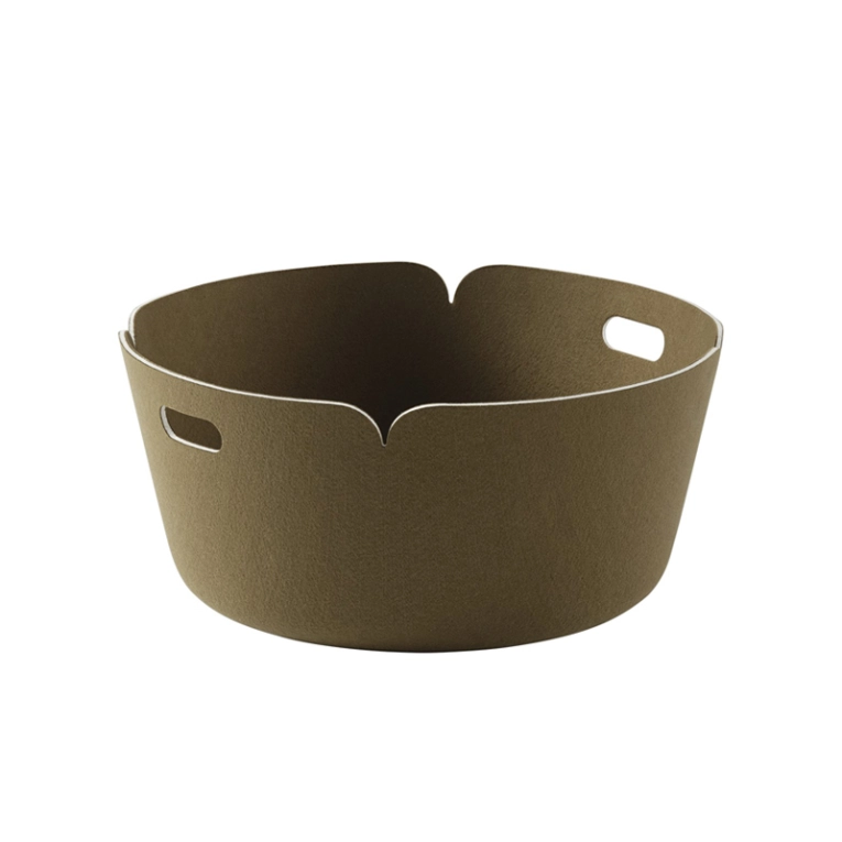 Petit rangement RESTORE ROUND Vert marron MUUTO