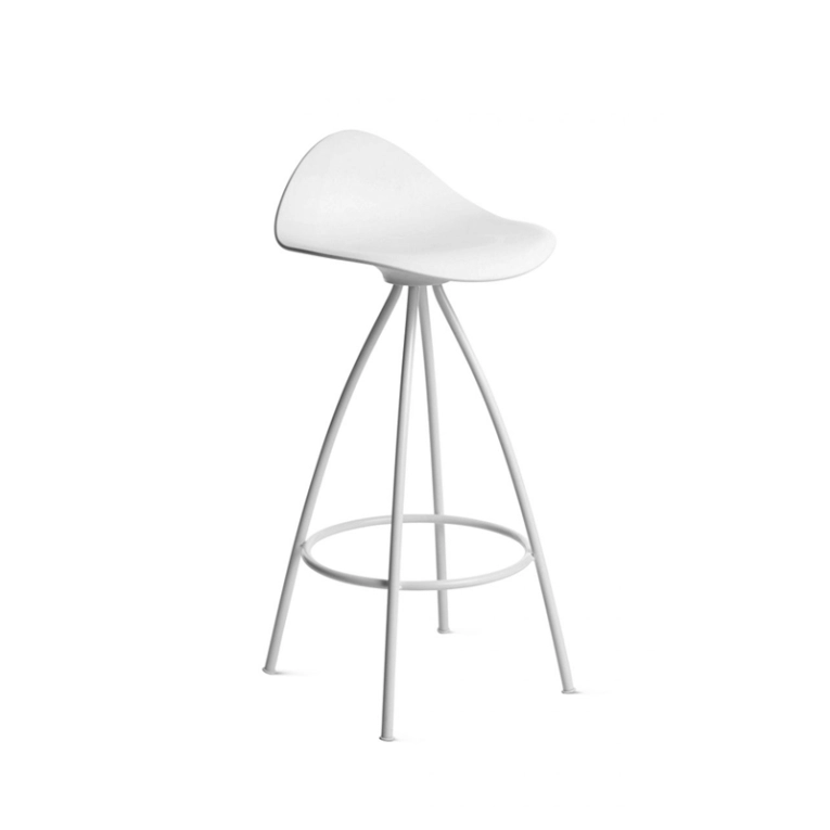 Tabouret haut ONDA base blanche Blanc STUA