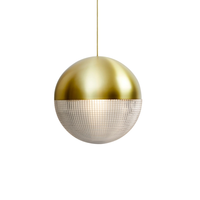 Suspension LENS FLAIR Laiton brossé LEE BROOM