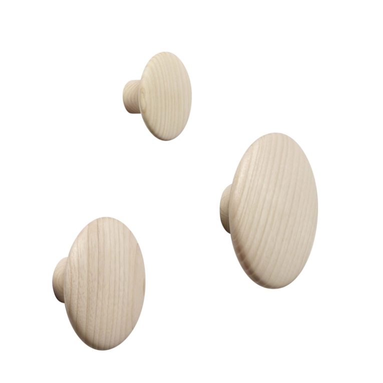 Patère Design Patère DOTS Ø 13 Frêne MUUTO
