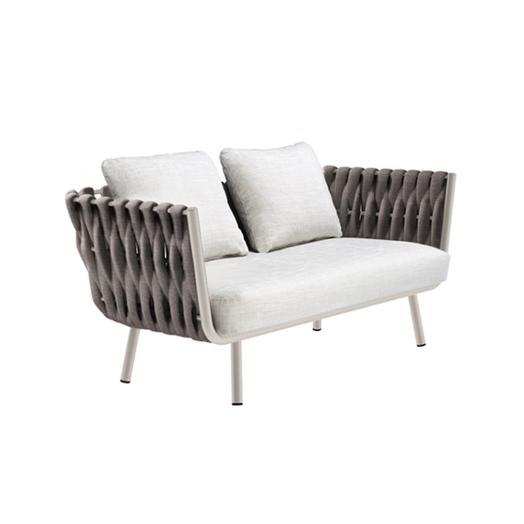 Canapé extérieur Canapé TOSCA 2 places Lin / Natté Blanc 01 TRIBU