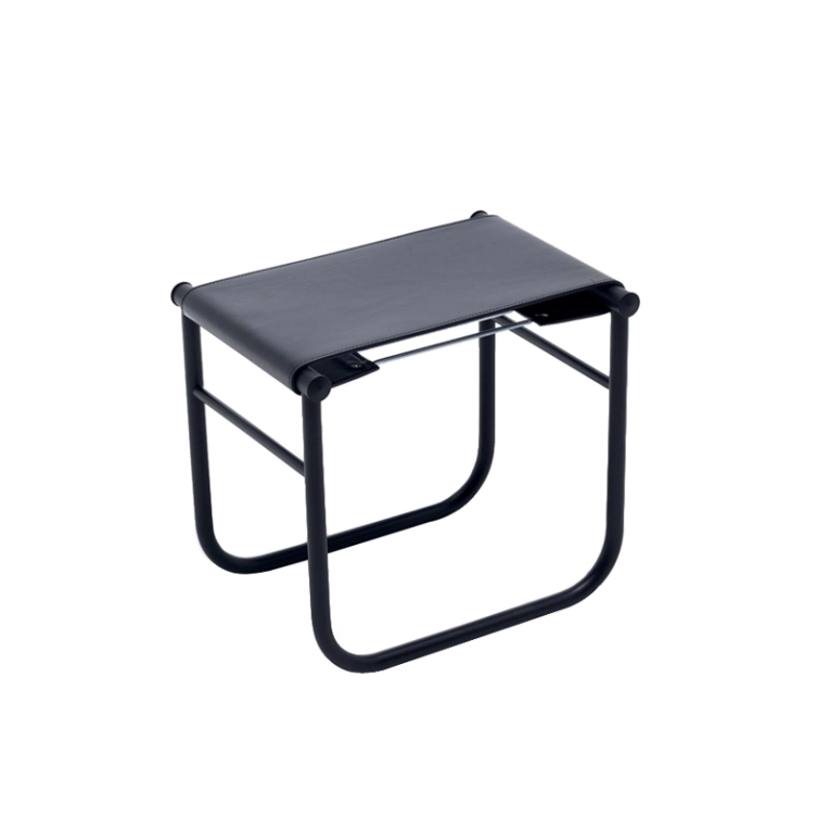 Tabouret 9 Tabouret Cuir Noir CASSINA