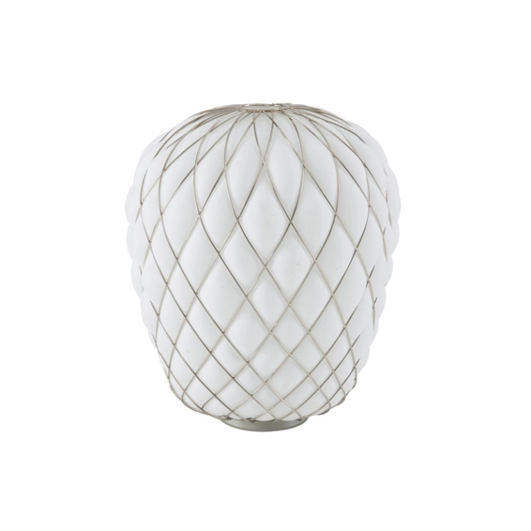 Lampe à poser PINECONE Large Chrome/ blanc FONTANA ARTE