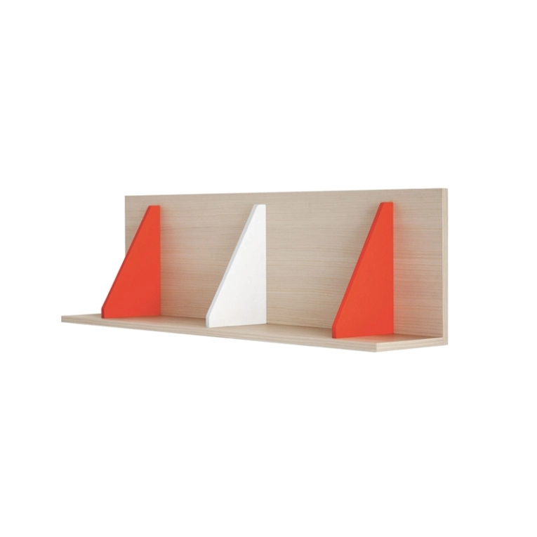 Rangement enfant PITAGORA Etagère Bois, orange, blanc NIDI