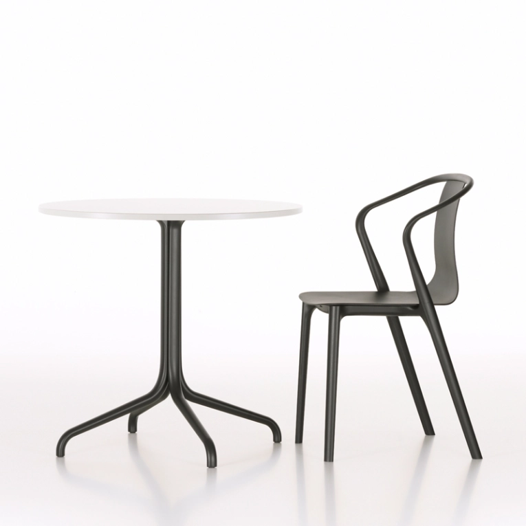 Chaise BELLEVILLE ARMCHAIR plastique Noir VITRA