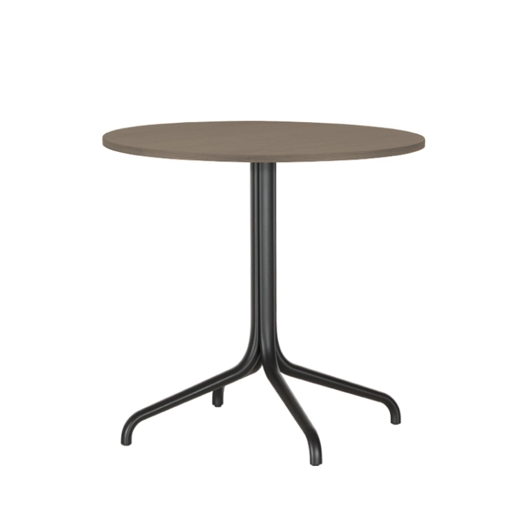 Table BELLEVILLE Ø79 Chêne foncé VITRA