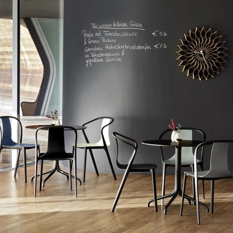 Table extérieur BELLEVILLE OUTDOOR 75x75 Noir VITRA