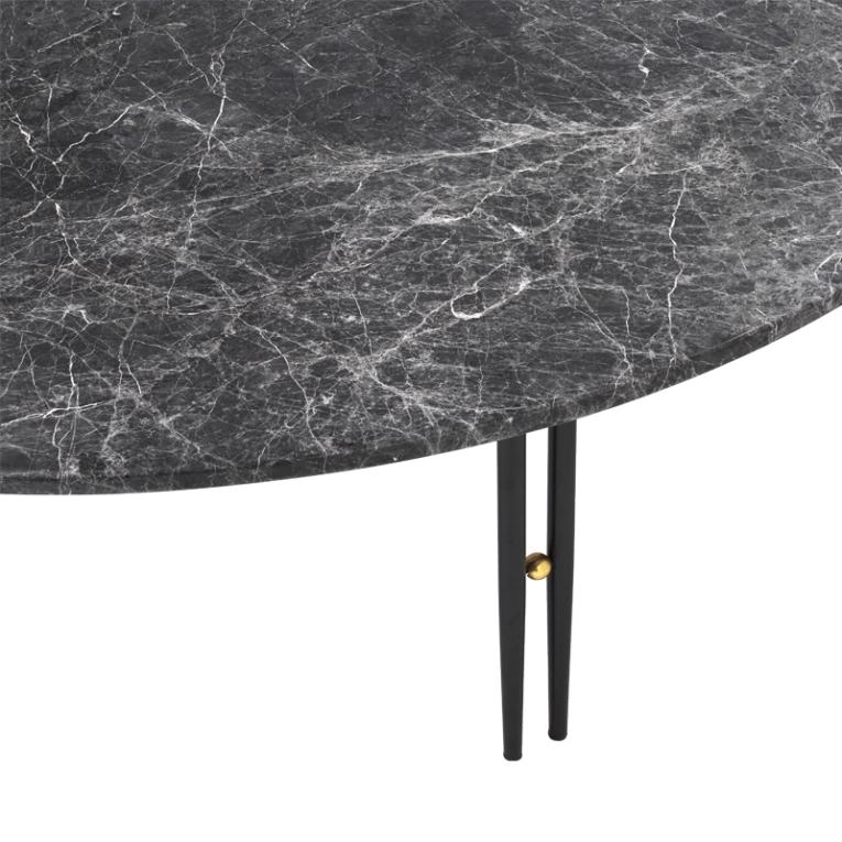 Table d'appoint guéridon IOI Ø 50 Marbre Carrara blanc GUBI