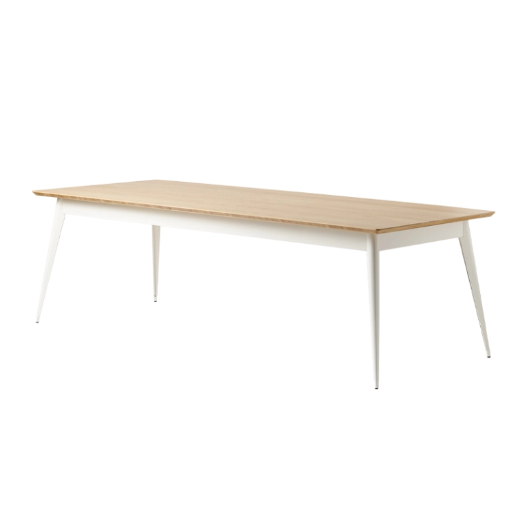 Table Table 55 240x100 plateau chêne Blanc pur TOLIX