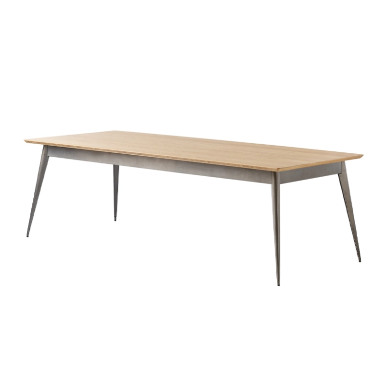 Table Table 55 240x100 plateau chêne Brut verni TOLIX