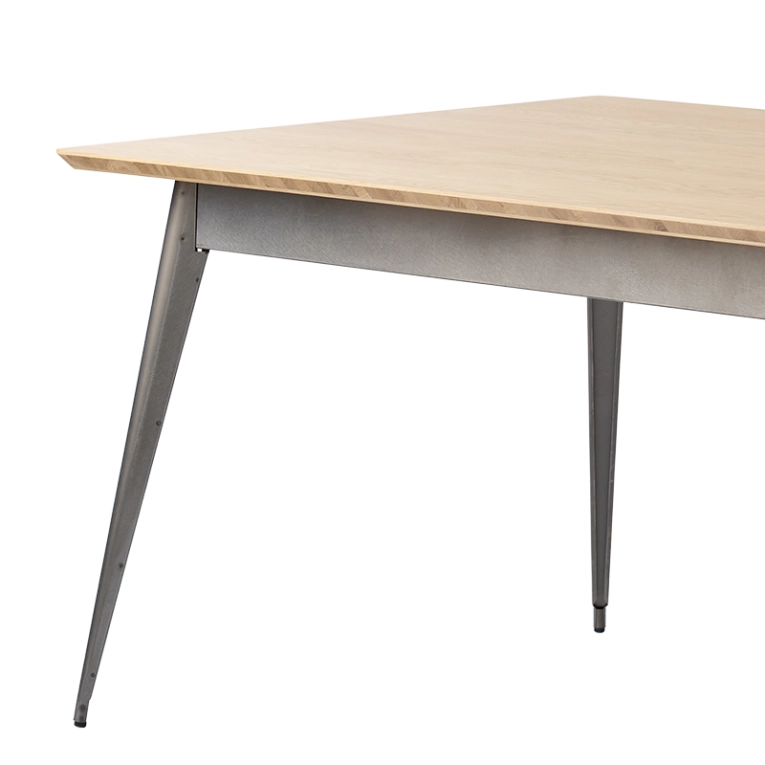 Table Table 55 240x100 plateau chêne Brut verni TOLIX