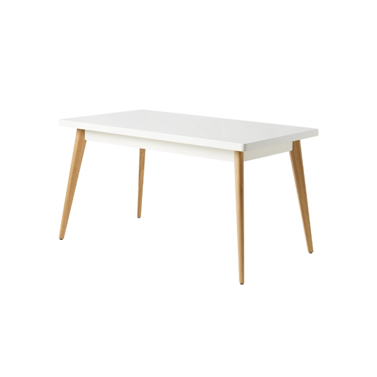 Table Table 55 140x80 pieds bois Blanc pur TOLIX