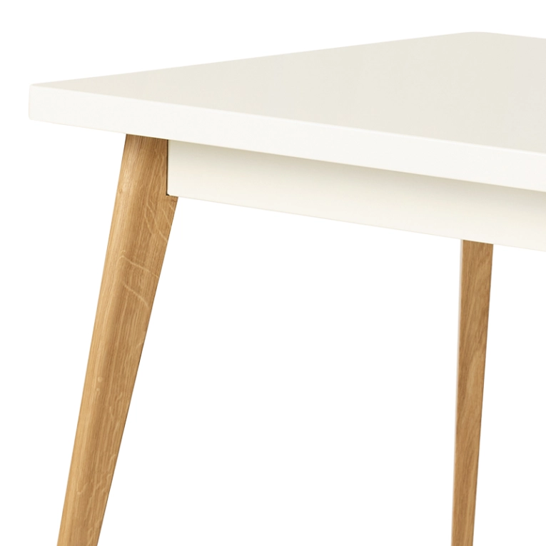Table Table 55 140x80 pieds bois  Blanc perlé TOLIX