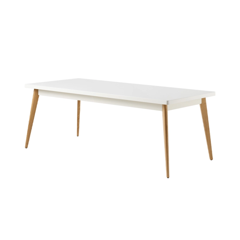 Table Table 55 200x95 pieds bois Blanc pur TOLIX