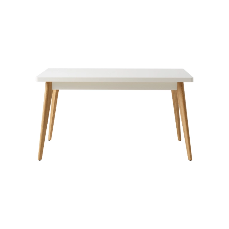 Table Table 55 200x95 pieds bois Blanc pur TOLIX