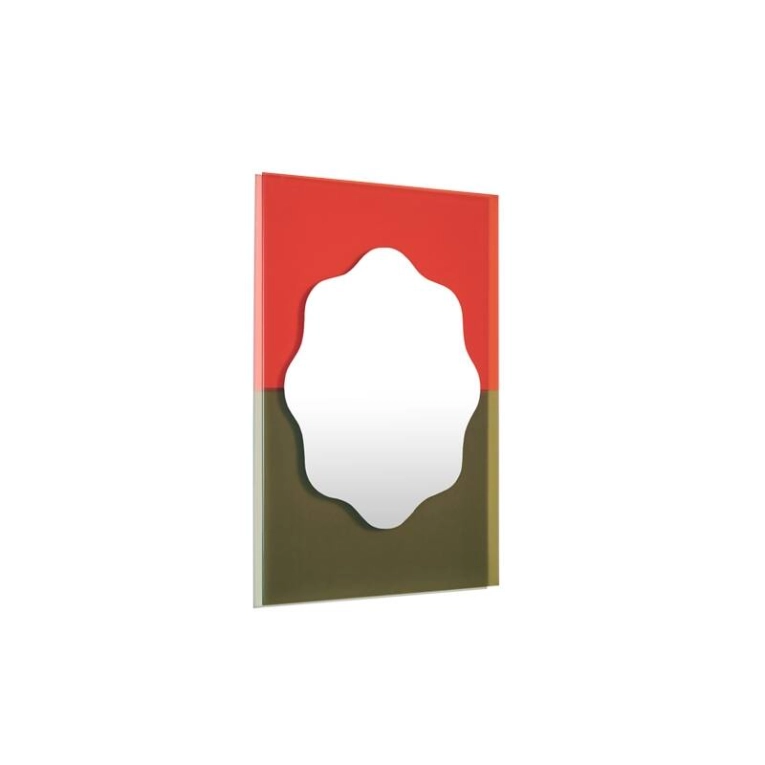 Miroir Miroir WANDER 40x55 Vermillon/ kaki PETITE FRITURE