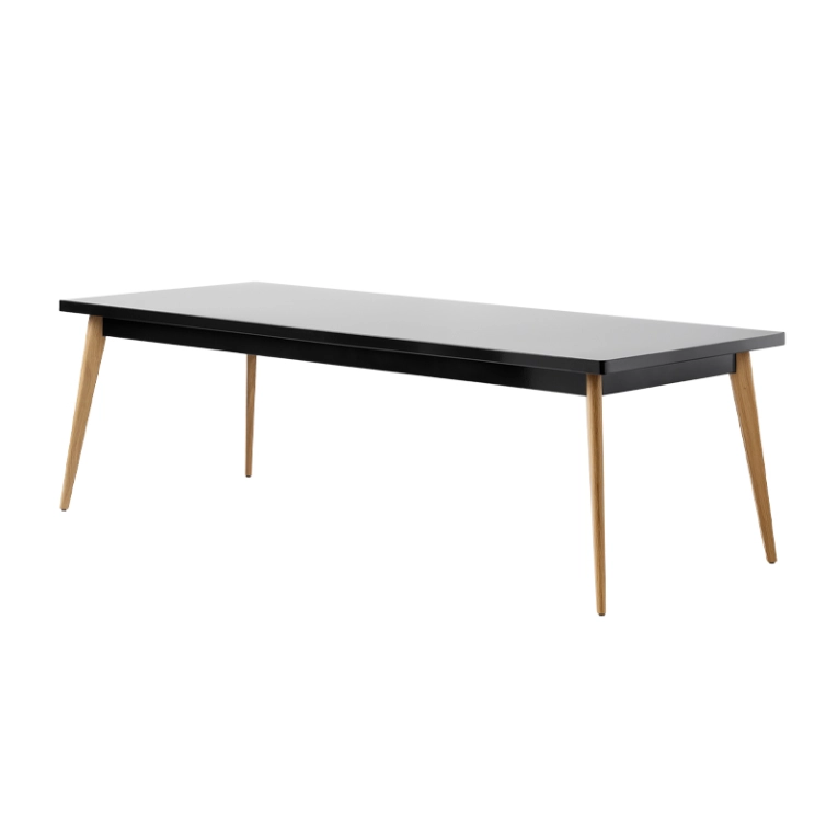 Table Table 55 240x100 pieds bois Noir TOLIX
